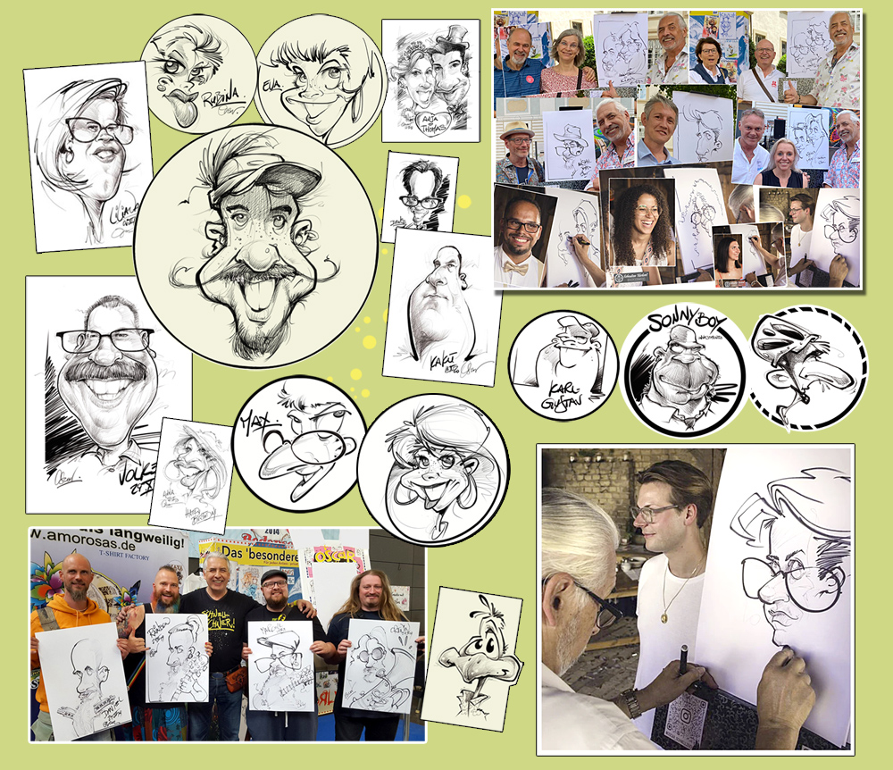 caricaturas en vivo con oscar barrientos